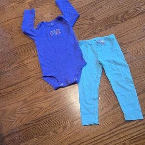 Carter's onesie and leggings outfit